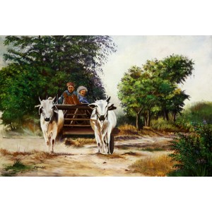 Fayyaz Ali, 24 x 36 Inch,  Oil on Canvas , Landscape Painting, AC-FYA-001